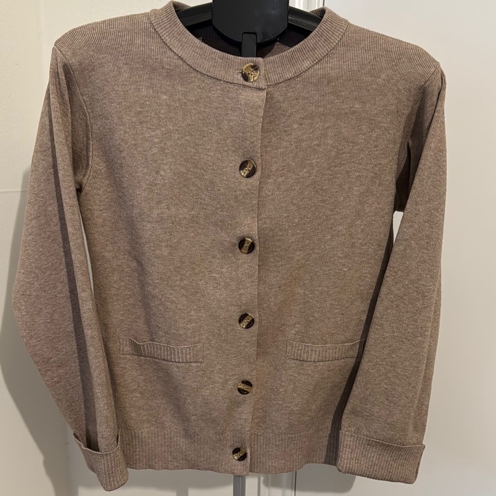 Elegant Tan Women's Cardigan